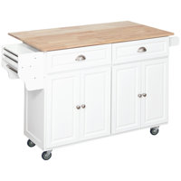 Storage Rolling Kitchen Island with Solid Wood Drop Leaf by Gracie Oaks