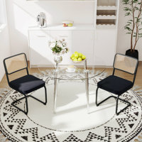 Round Glass Top Dining Set by Ivy Bronx