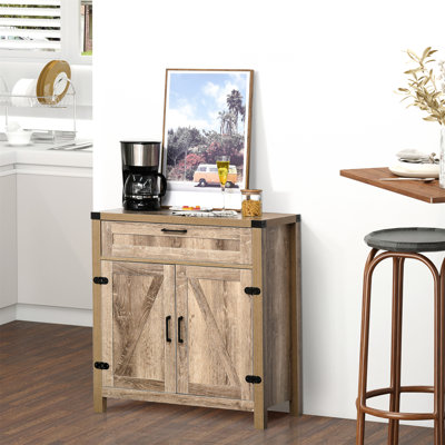 Farmhouse Sideboard Buffet Cabinet, Wooden Accent Cabinet, Kitchen Cabinet With Drawer And Adjustable Shelf by Gracie Oaks