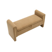 Modern Teddy Bed End Bench With Arms And Storage,Upholstered Large Foot Rest Stool, Comfy Window Vanity Bench For Living Room,Bedroom,Dorm,Coffee Tabl