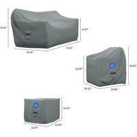 Patio Furniture Cover Set, 5 Piece Outdoor Furniture Covers, Water-Repellent UV & Weather-Resistant Covers for Sofa, Chairs & Ottomans with Elastic Ti by Arlmont & Co.