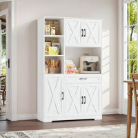 Anitrea 70.9"H Kitchen Pantry With Microwave Shelf, Wood Storage Pantry Cabinet with Drawer by Gracie Oaks