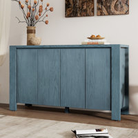 Wood Storage Cabinet with 4 Door and Adjustable Shelves by Latitude Run