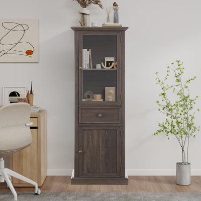64.8" Tall Storage Accent Cabinet With 2 Doors & 1 Drawer by August Grove