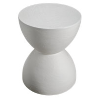 Double Drum Occasional Table hand-moulded in Lime Plaster by Hokku Designs