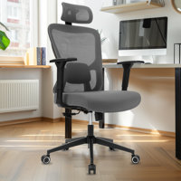 Heavy Duty Ergonomic Desk Office Chair, High Back Home Computer Chair With Adjustable Swivel 3D Armrests For Comfort Lumbar Supports Up To 400Lbs