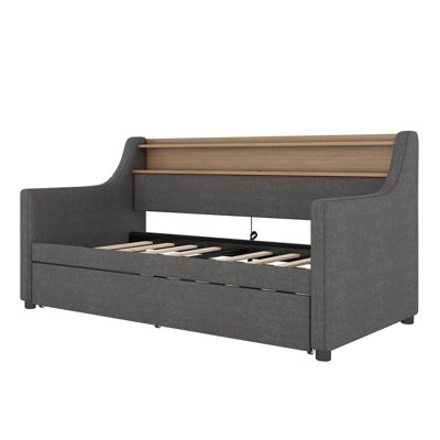 Wingo Upholstered Daybed With Trundle And LED Lights
