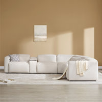 5-Piece Wall-hugger Power Reclining Sectionnal with Console by Hokku Designs