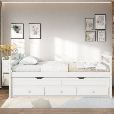 Dywanna Daybed With Trundle And Three Storage Drawers by Lark Manor