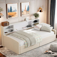 Brayle Daybed With Storage Shelves And 2 Drawers by Latitude Run
