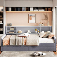 Brayle Daybed With Storage Shelves And 2 Drawers by Latitude Run