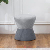 17 Inches Upholstered Ottoman Footrest for Living Room by Wrought Studio
