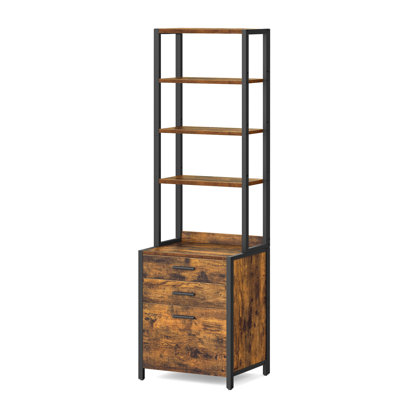 Filing Cabinet With Height-adjustable Open Shelves by Ebern Designs