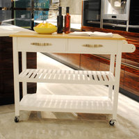 Kitchen Island & Kitchen Cart, Mobile Kitchen Island with Two Lockable Wheels by Lark Manor