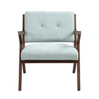 30" Mid-Century Modern Accent Chair With Plush Cushions,Bedroom chair,Living room chair by George Oliver