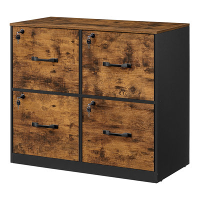 4 Drawer File Cabinet with Lock by 17 Stories
