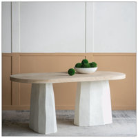 Yareni 71" Oval Dining Table with Magnesium Base by Foundry Select