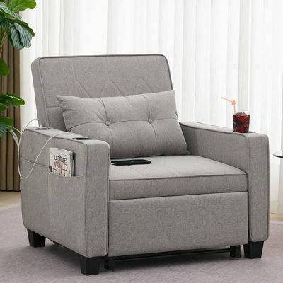 3-In-1 Convertible Sofa Chair by Ebern Designs