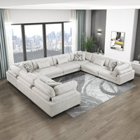 Subair 180"W Modern Microfiber Modular Sectional Sofa by Latitude Run