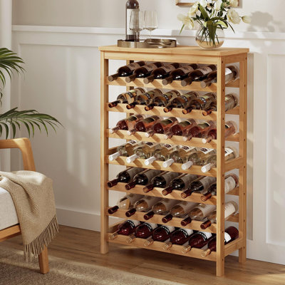 42-Bottle Wine Rack Free Standing Floor by Hokku Designs