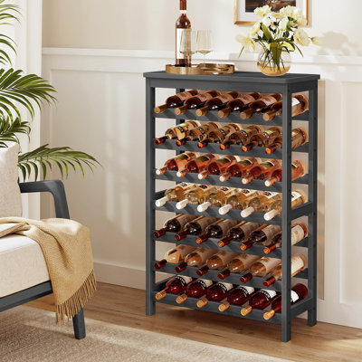 42-Bottle Wine Rack Free Standing Floor by Hokku Designs