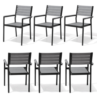 Outdoor Stacking Dining Armchair by Hokku Designs