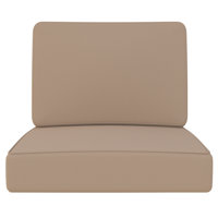 Outdoor Deep Seat Cushion, 25 x 25.5 x 5 Inch High-Density Foam Patio Chair Cushion with Water-Repellent & UV-Resistant Cover, Tear-Resistant Seat & B by Latitude Run