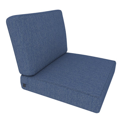 Outdoor Deep Seat Cushion, 25 x 25.5 x 5 Inch High-Density Foam Patio Chair Cushion with Water-Repellent & UV-Resistant Olefin Cover, Durable Seat & B by Hokku Designs