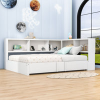 Full Metal Daybed with Storage and Trundle and USB Ports by Latitude Run