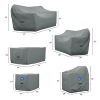 Patio Furniture Cover For Stumbaugh 9-Person Aluminum Sofa Seating Group, Weather Resistant Cover For Outdoor Conversation Set by Arlmont & Co.