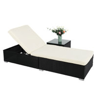 Outdoor Wicker Chaise Lounge by Latitude Run