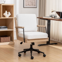 Swivel Solid Wood Office Chair by 17 Stories
