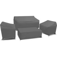 Patio Furniture Covers, 4 Pieces Outdoor Conversation Set Covers, Heavy-Duty Lawn Furniture Covers Set by Arlmont & Co.