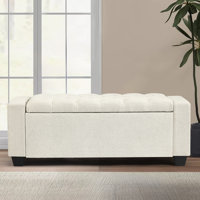 49-Inch Storage Upholstered Storage Ottoman Bench by Latitude Run