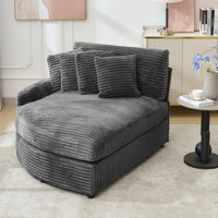 Upholstered Chaise Lounge with Pillow by Latitude Run