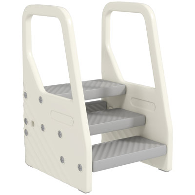 Toddler Tower, Adjustable 3 Step Kitchen Stool Helper with Handles, Non-slip Surface & Foot Pads, for Bathroom, Kitchen, Sink, Toilet Potty Training, by Harriet Bee