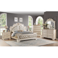 Ludwika Tufted Upholstered 4-Piece Bedroom Set by Rosdorf Park