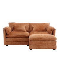 Chenille Fabric Sectional Modular Sofa with side pockets by Latitude Run