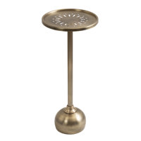 Round Metal Indoor or Outdoor Drink Table by Latitude Run