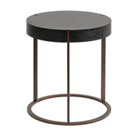 Round Wooden Short Side Table by Latitude Run