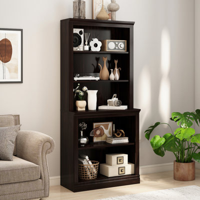 5 Tiers 72" Multi-Depth Bookcase, Cabinet Floor Standing Bookshelf by Winston Porter