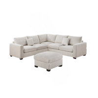 Corduroy Sectional set with Ottoman by Latitude Run