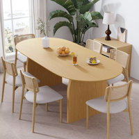 Oval Dining Table, Kitchen Table for 4-6 People by Bay Isle Home