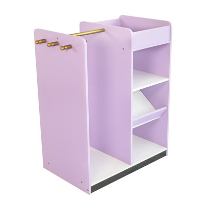 Isabelle & Maxâ„¢ Violet Toddler Dress Up Storage With Mirror, Costume Closet, Purple/White by Isabelle & Max
