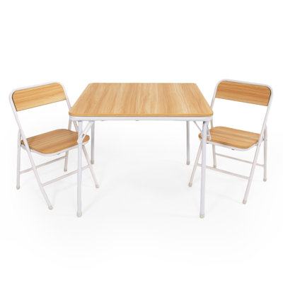 Isabelle & Maxâ„¢ Journey Toddler Wood Folding Table & 2 Chairs Set, Natural/White by Isabelle & Max