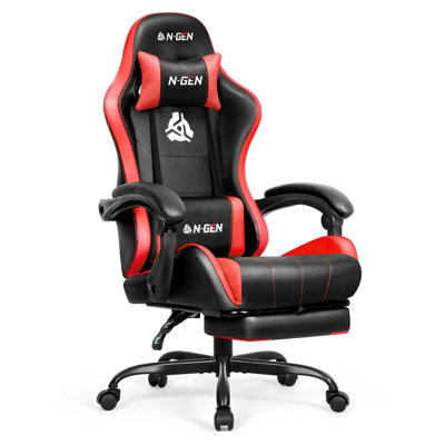N-GEN Adjustable Reclining Ergonomic Faux Leather Swiveling PC & Racing Gaming Chair by Neo Chair