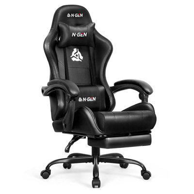 N-GEN Adjustable Reclining Ergonomic Faux Leather Swiveling PC & Racing Gaming Chair by Neo Chair