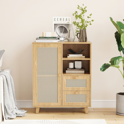 Rattan Accent Cabinet With Adjustable Shelves by Bay Isle Home