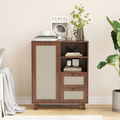 Rattan Accent Cabinet With Adjustable Shelves by Bay Isle Home