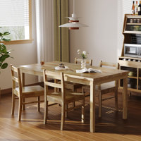 Solid Wood Dining Set by Winston Porter